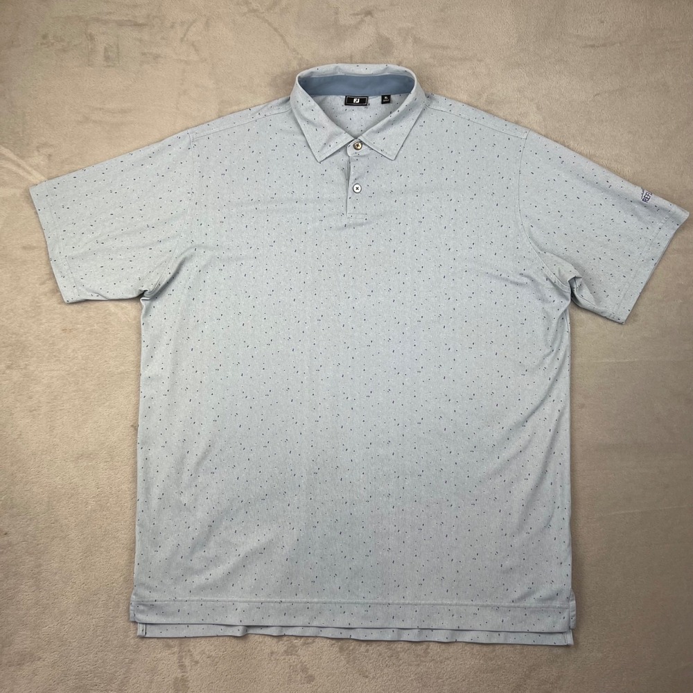 FootJoy Golf Polo Shirt Mens XL Blue Speckle Reflection Bay ProDry Performance